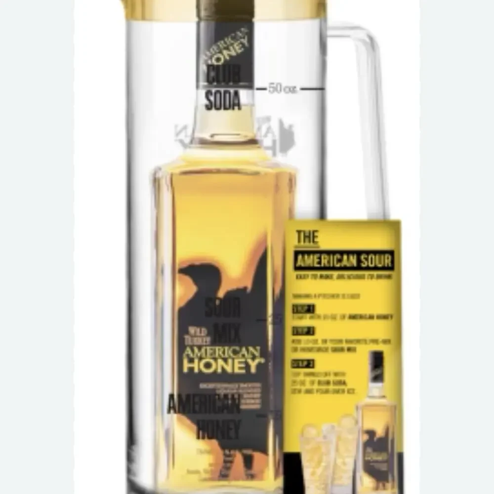 Wild Turkey Mix Pitcher American Honey Lemonade 50 oz Plastic Keep Good Company